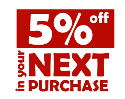 5% off next purchase